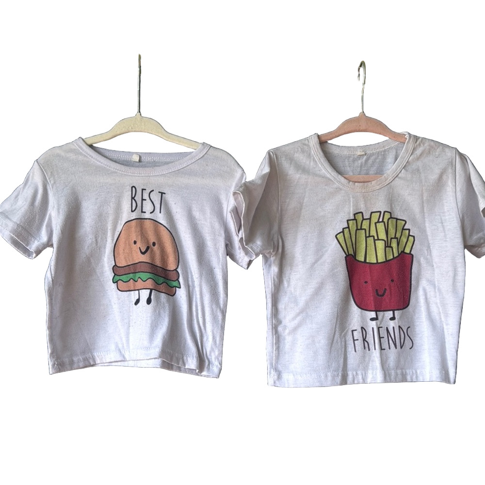 Kids' Best Friends Burger and Fries T-Shirt Set small 2T